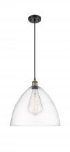  516-1P-BAB-GBD-162 - Bristol - 1 Light - 16 inch - Black Antique Brass - Cord hung - Pendant