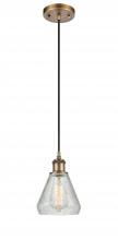  516-1P-BB-G275 - Conesus - 1 Light - 6 inch - Brushed Brass - Cord hung - Mini Pendant