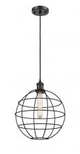  516-1P-BK-CE-12-BK - Lake Placid - 1 Light - 12 inch - Matte Black - Mini Pendant