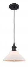  516-1P-BK-G131 - Orwell - 1 Light - 8 inch - Matte Black - Cord hung - Mini Pendant