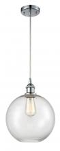  516-1P-PC-G122-10 - Athens - 1 Light - 10 inch - Polished Chrome - Cord hung - Mini Pendant