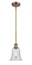  516-1S-BB-G2812 - Hanover - 1 Light - 6 inch - Brushed Brass - Mini Pendant