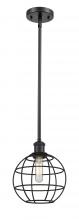  516-1S-BK-CE-8-BK - Lake Placid - 1 Light - 8 inch - Matte Black - Mini Pendant