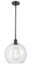  516-1S-BK-G122-12 - Athens - 1 Light - 12 inch - Matte Black - Mini Pendant