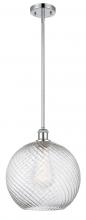  516-1S-PC-G1214-12 - Athens Twisted Swirl - 1 Light - 12 inch - Polished Chrome - Mini Pendant