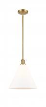  516-1S-SG-GBC-121 - Berkshire - 1 Light - 12 inch - Satin Gold - Mini Pendant