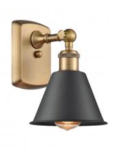  516-1W-BB-M8-BK - Smithfield - 1 Light - 7 inch - Brushed Brass - Sconce