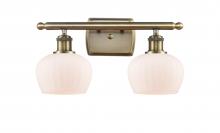  516-2W-AB-G91 - Fenton - 2 Light - 17 inch - Antique Brass - Bath Vanity Light