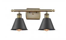  516-2W-AB-M8-BK - Smithfield - 2 Light - 17 inch - Antique Brass - Bath Vanity Light