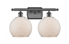  516-2W-OB-G121-8CSN - Farmhouse Chicken Wire - 2 Light - 18 inch - Oil Rubbed Bronze - Bath Vanity Light