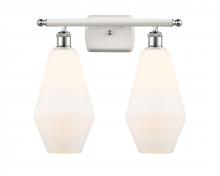  516-2W-WPC-G651-7 - Cindyrella - 2 Light - 17 inch - White Polished Chrome - Bath Vanity Light