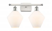  516-2W-WPC-G651-8 - Cindyrella - 2 Light - 18 inch - White Polished Chrome - Bath Vanity Light