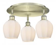  516-3C-AB-G461-6 - Norfolk - 3 Light - 18 inch - Antique Brass - Flush Mount