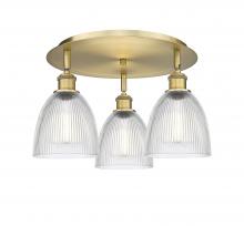  516-3C-BB-G382 - Castile - 3 Light - 18 inch - Brushed Brass - Flush Mount