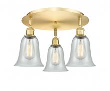  516-3C-SG-G2812 - Hanover - 3 Light - 18 inch - Satin Gold - Flush Mount