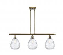  516-3I-AB-G372 - Waverly - 3 Light - 36 inch - Antique Brass - Cord hung - Island Light