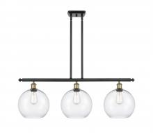  516-3I-BAB-G122-10 - Athens - 3 Light - 37 inch - Black Antique Brass - Stem Hung - Island Light