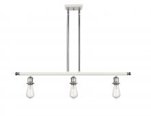  516-3I-WPC - Bare Bulb - 3 Light - 36 inch - White Polished Chrome - Cord hung - Island Light