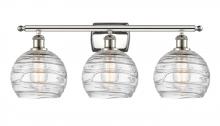  516-3W-PN-G1213-8 - Athens Deco Swirl - 3 Light - 28 inch - Polished Nickel - Bath Vanity Light