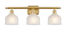  516-3W-SG-G411 - Dayton - 3 Light - 26 inch - Satin Gold - Bath Vanity Light