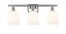  516-3W-SN-G558-6GWH - Bella - 3 Light - 26 inch - Brushed Satin Nickel - Bath Vanity Light