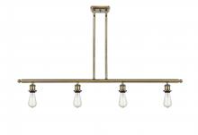  516-4I-AB - Bare Bulb - 4 Light - 48 inch - Antique Brass - Cord hung - Island Light