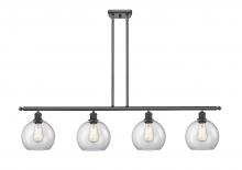  516-4I-BK-G122-10 - Athens - 4 Light - 48 inch - Matte Black - Stem Hung - Island Light