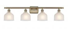  516-4W-AB-G411 - Dayton - 4 Light - 36 inch - Antique Brass - Bath Vanity Light