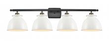  516-4W-BAB-M14-W - Adirondack - 4 Light - 38 inch - Black Antique Brass - Bath Vanity Light