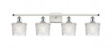  516-4W-WPC-G402 - Niagara - 4 Light - 37 inch - White Polished Chrome - Bath Vanity Light