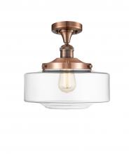  517-1CH-AC-G692-12 - Bridgeton - 1 Light - 12 inch - Antique Copper - Semi-Flush Mount