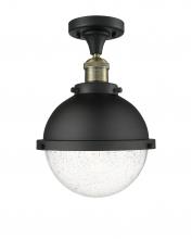  517-1CH-BAB-HFS-84-BK - Hampden - 1 Light - 9 inch - Black Antique Brass - Semi-Flush Mount