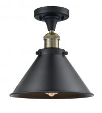  517-1CH-BAB-M10-BK - Briarcliff - 1 Light - 10 inch - Black Antique Brass - Semi-Flush Mount