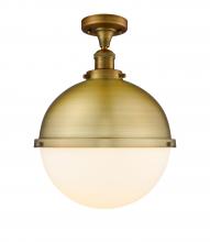  517-1CH-BB-HFS-121-BB - Hampden - 1 Light - 13 inch - Brushed Brass - Semi-Flush Mount