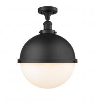  517-1CH-BK-HFS-121-BK - Hampden - 1 Light - 13 inch - Matte Black - Semi-Flush Mount