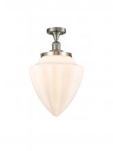  517-1CH-SN-G661-12 - Bullet - 1 Light - 12 inch - Brushed Satin Nickel - Semi-Flush Mount