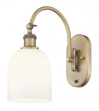  518-1W-BB-G558-6GWH - Bella - 1 Light - 6 inch - Brushed Brass - Sconce