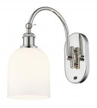  518-1W-PN-G558-6GWH - Bella - 1 Light - 6 inch - Polished Nickel - Sconce