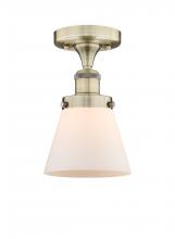  616-1F-AB-G61 - Cone - 1 Light - 6 inch - Antique Brass - Semi-Flush Mount