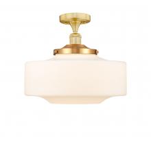  616-1F-SG-G691-16 - Bridgeton - 1 Light - 12 inch - Satin Gold - Semi-Flush Mount