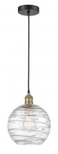  616-1P-BAB-G1213-10 - Athens Deco Swirl - 1 Light - 10 inch - Black Antique Brass - Cord hung - Mini Pendant