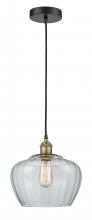  616-1P-BAB-G92-L - Fenton - 1 Light - 11 inch - Black Antique Brass - Cord hung - Mini Pendant