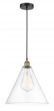  616-1P-BAB-GBC-162-LED - Berkshire - 1 Light - 16 inch - Black Antique Brass - Cord hung - Pendant