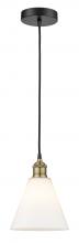  616-1P-BAB-GBC-81 - Berkshire - 1 Light - 8 inch - Black Antique Brass - Cord hung - Mini Pendant