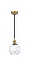  616-1P-BB-G362 - Waverly - 1 Light - 6 inch - Brushed Brass - Cord hung - Mini Pendant