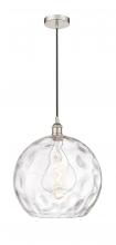  616-1P-PN-G1215-14 - Athens Water Glass - 1 Light - 13 inch - Polished Nickel - Cord hung - Pendant