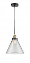  616-1PH-BAB-G42-L - Cone - 1 Light - 12 inch - Black Antique Brass - Cord hung - Mini Pendant