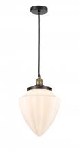  616-1PH-BAB-G661-12 - Bullet - 1 Light - 12 inch - Black Antique Brass - Cord hung - Mini Pendant