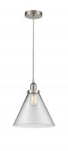  616-1PH-SN-G42-L - Cone - 1 Light - 12 inch - Brushed Satin Nickel - Cord hung - Mini Pendant