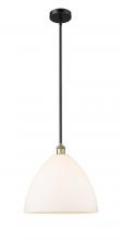  616-1S-BAB-GBD-161-LED - Bristol - 1 Light - 16 inch - Black Antique Brass - Cord hung - Pendant